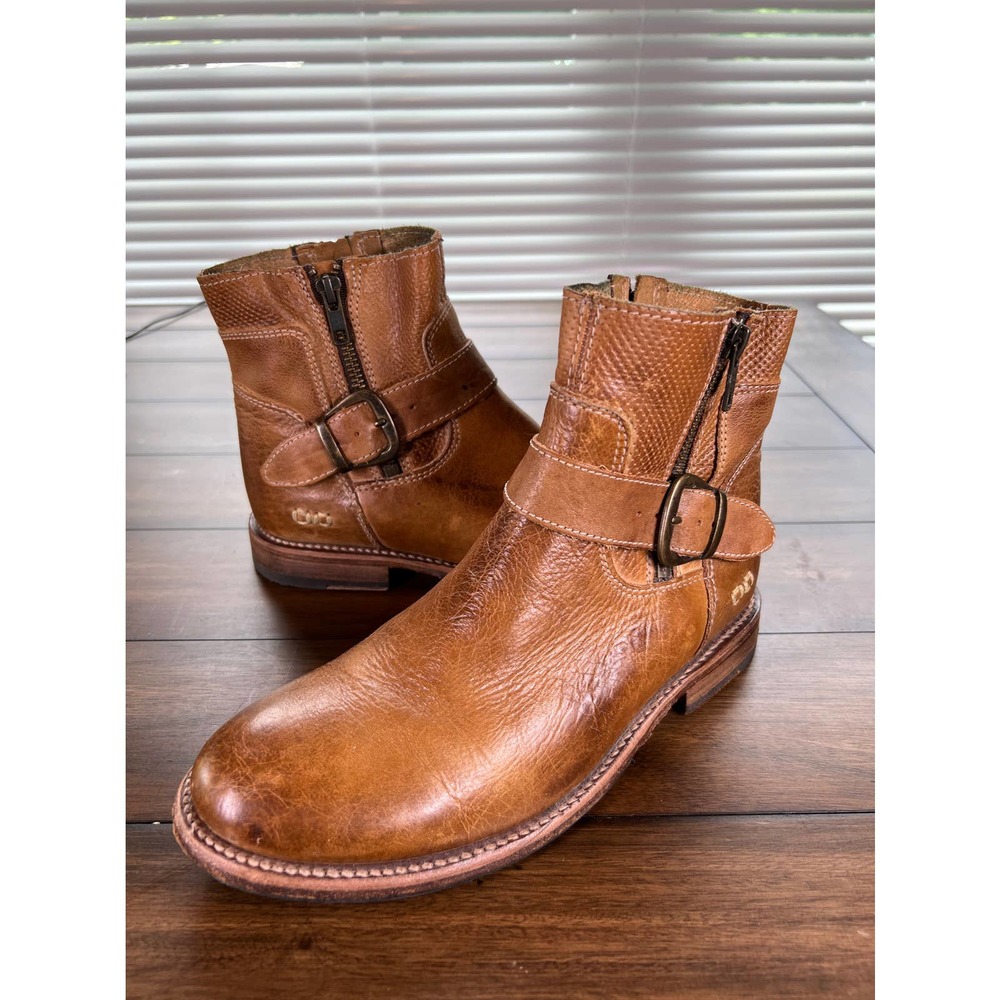 Bed Stu Becca Womens Leather Ankle Boot Rustic Tan Size 7 Made in USA